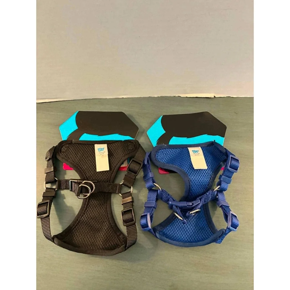 Play On Comfort Step-In Harness Dog XXS Blue Green NEW 2 Pack Camo Tie Dye